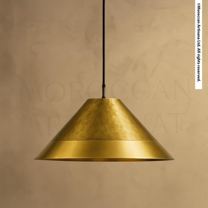 Handmade Brass Pendant Lamp – Moroccan Cone Dome Light