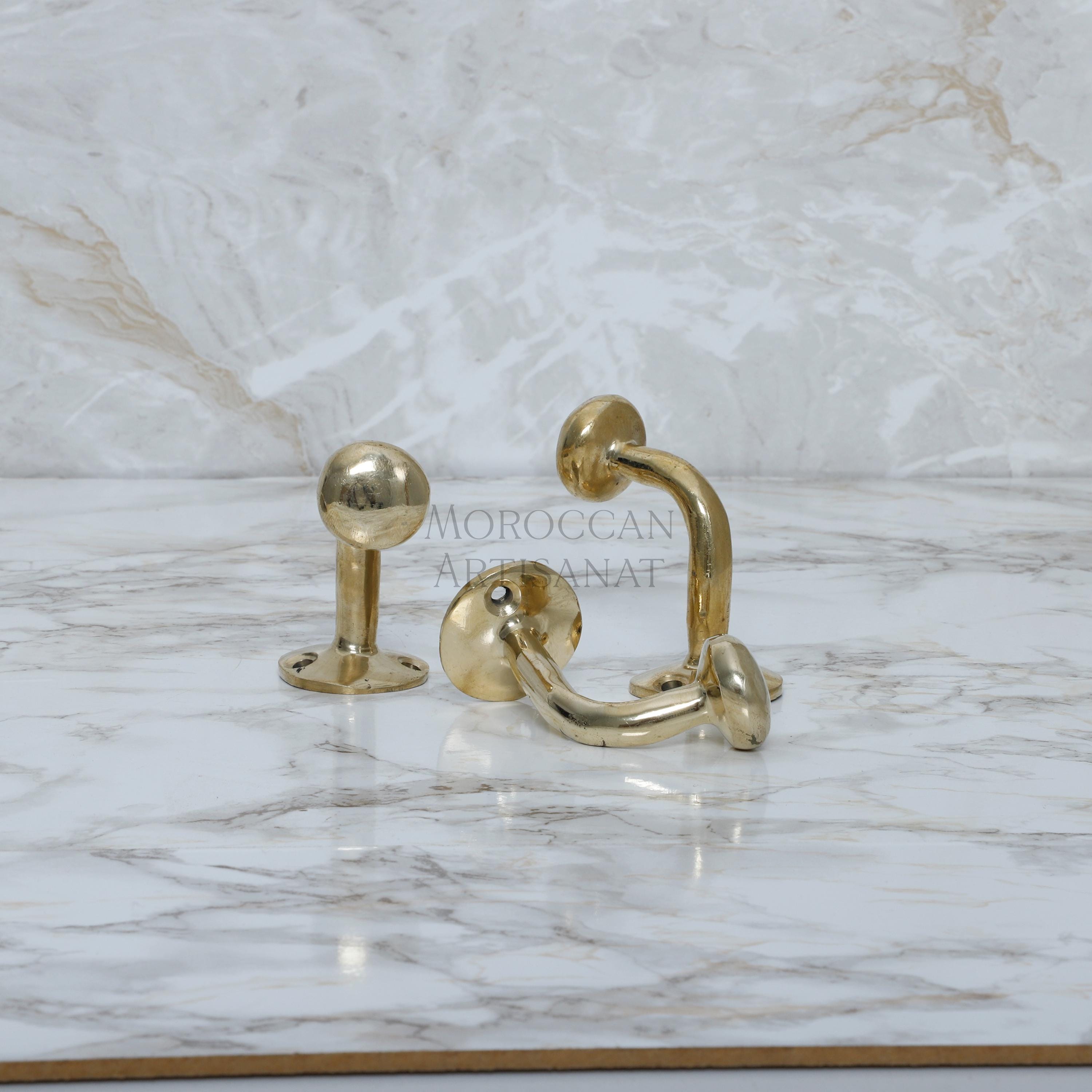 Handmade Brass Wall Hook – Unlacquered Solid Brass