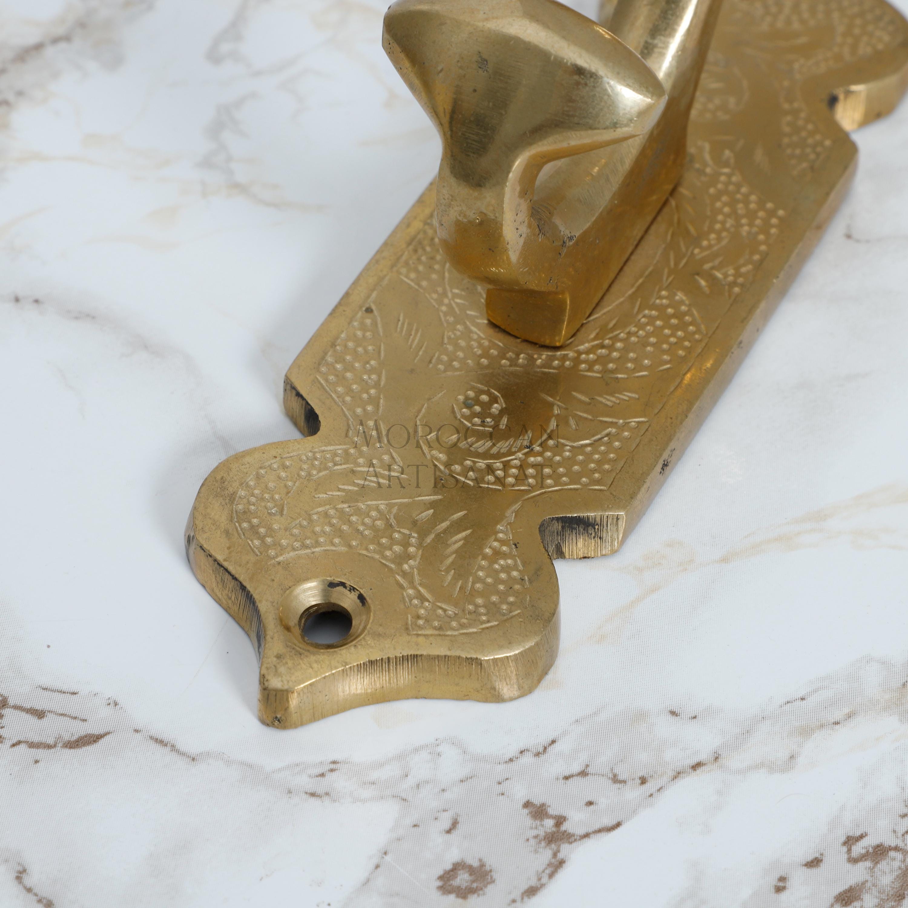 Handmade Brass Coat Hook – Moroccan Wall Hook for Towels, Coats, and Bags
