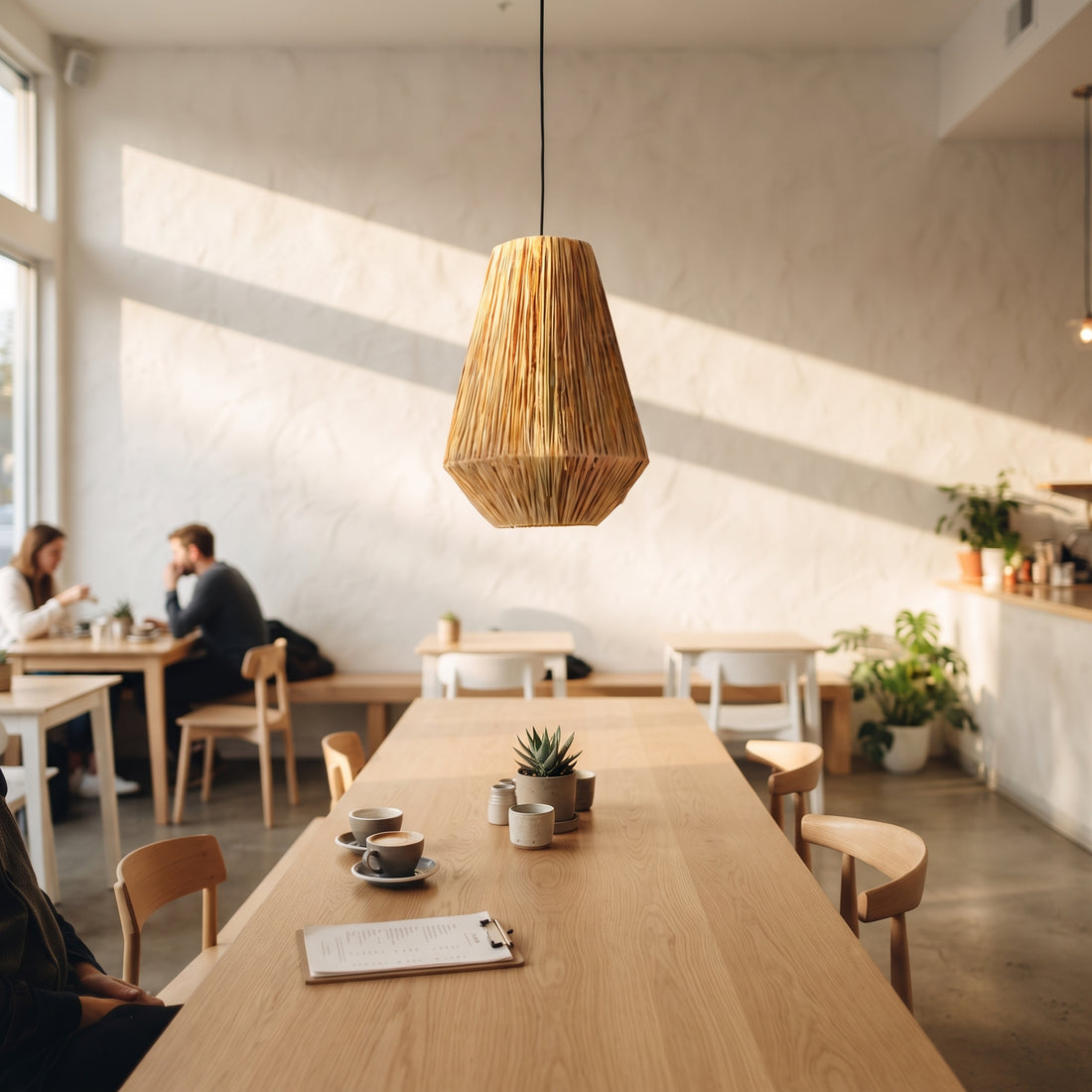 Moroccan Natural Raffia Pendant Light