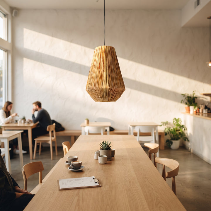 Moroccan Natural Raffia Pendant Light