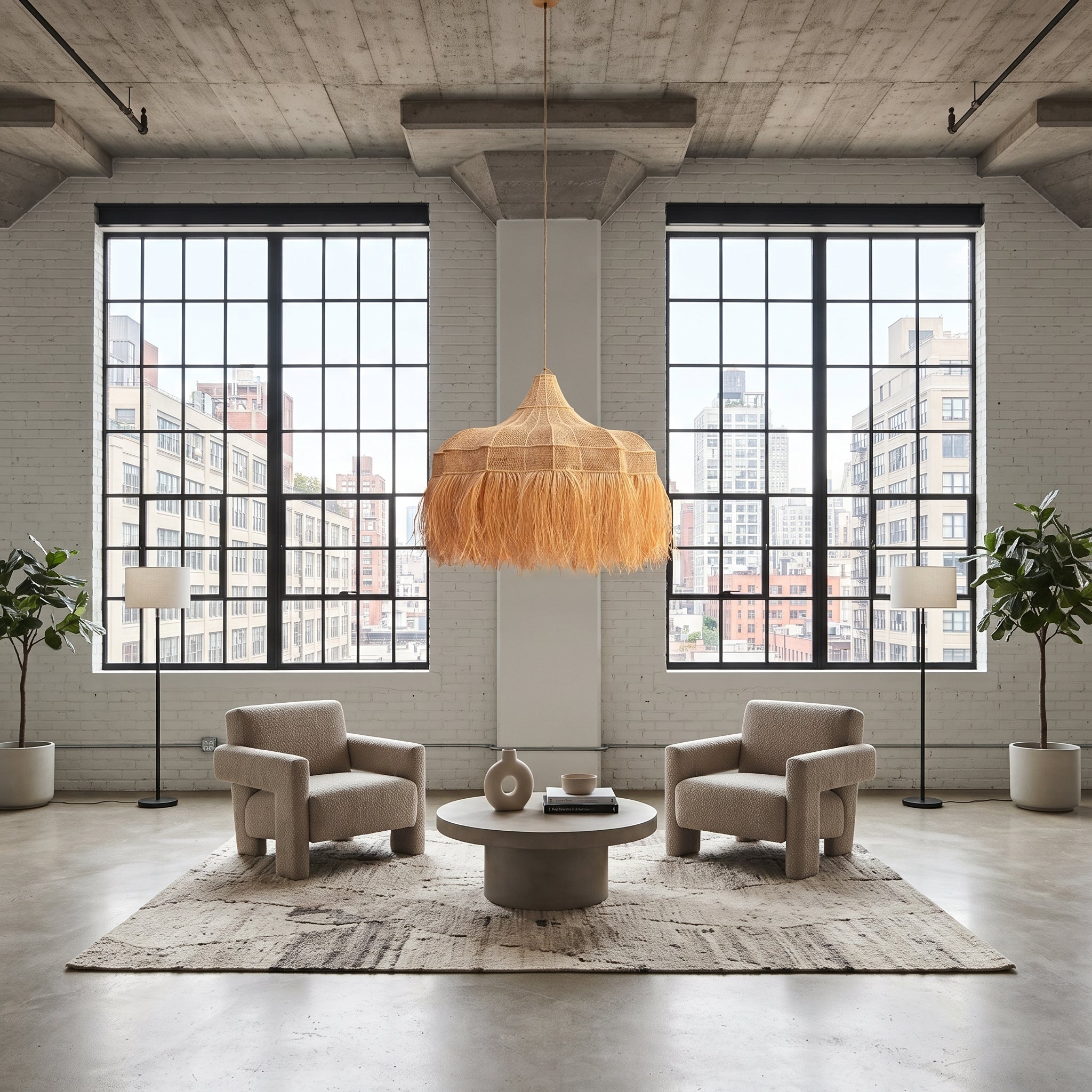Moroccan Raffia Canopy Light   