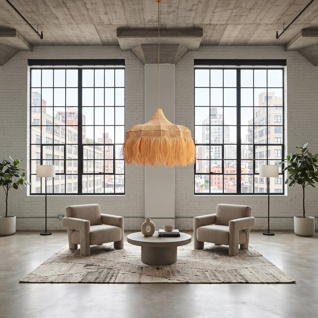 Moroccan Raffia Canopy Light   