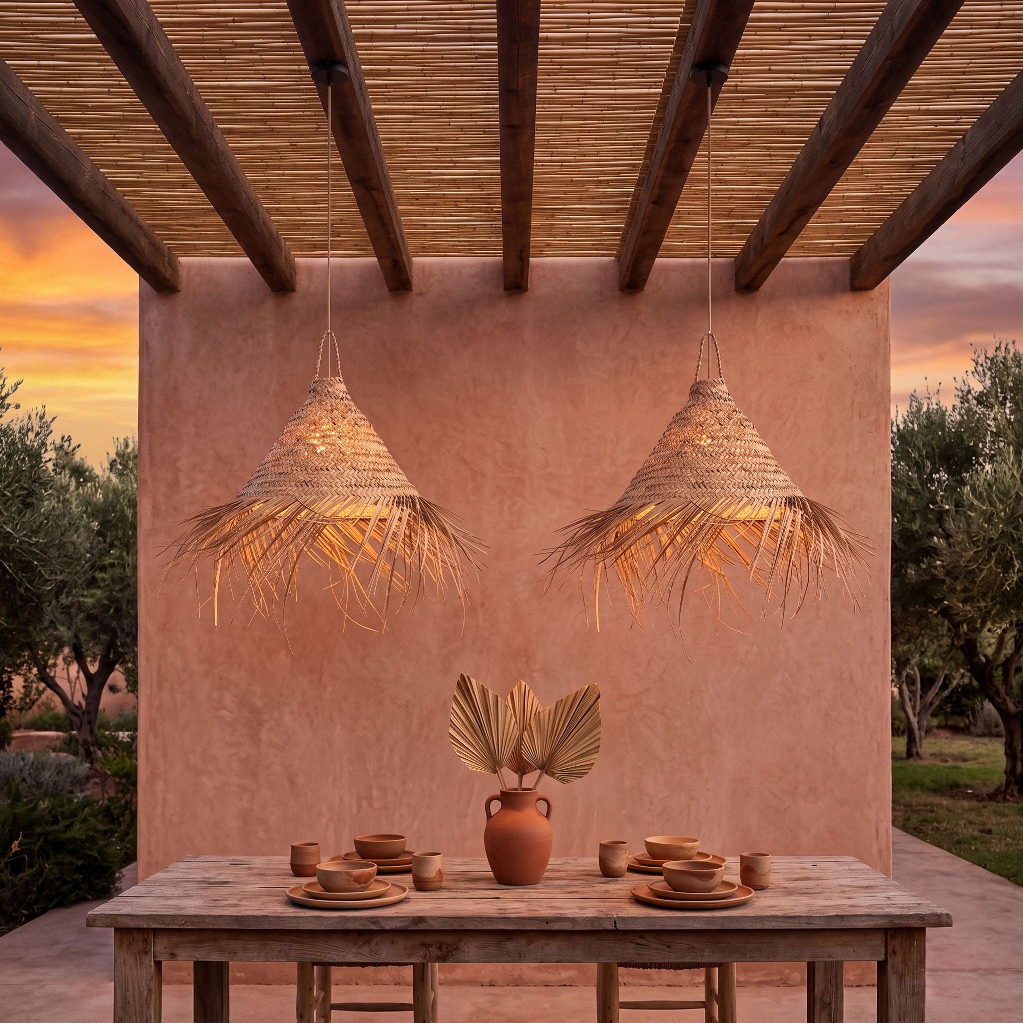  Fringed Palm Cone Light   