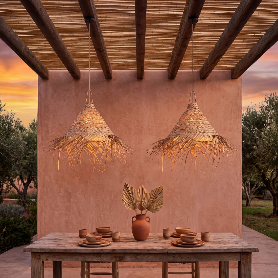  Fringed Palm Cone Light   