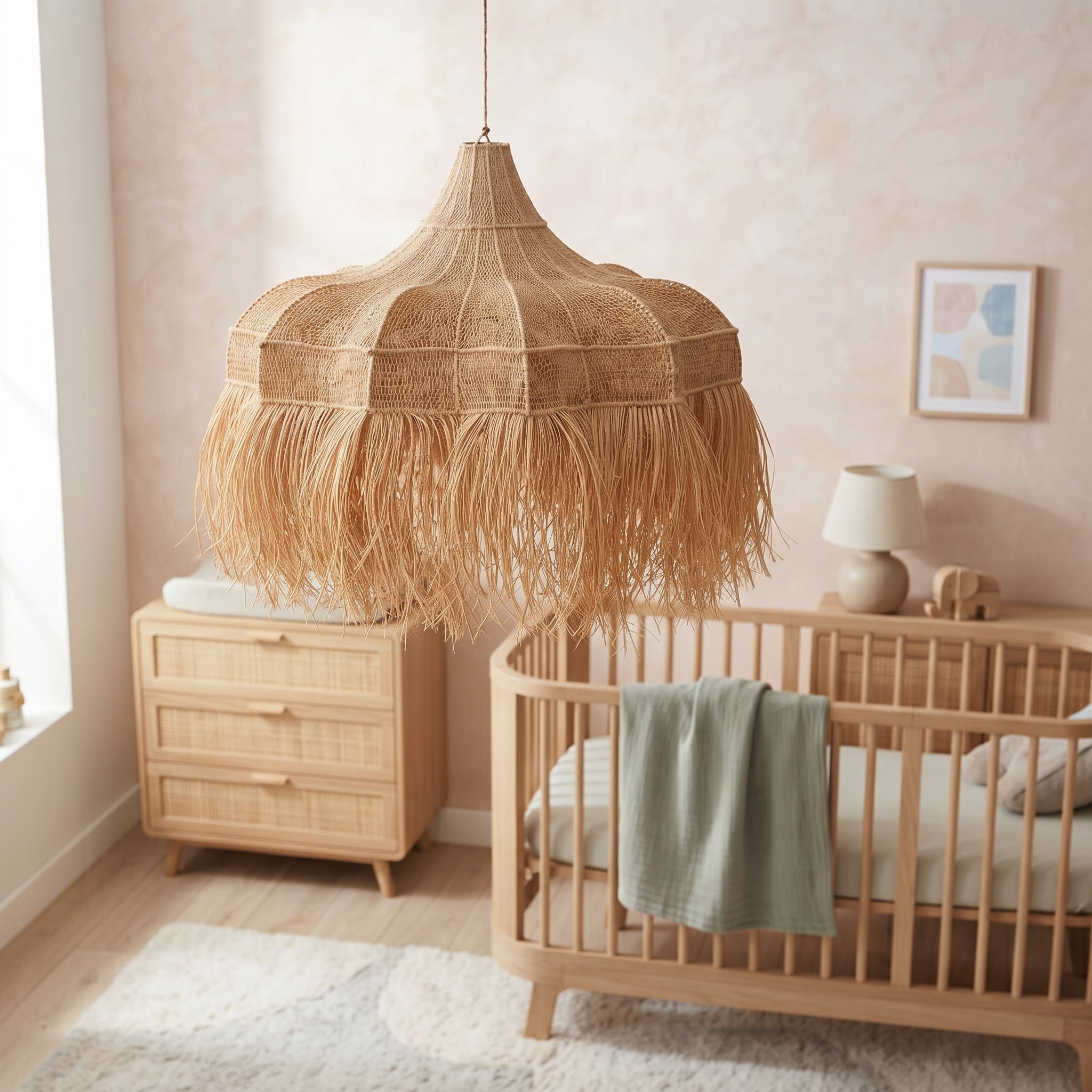  Raffia Canopy Light   