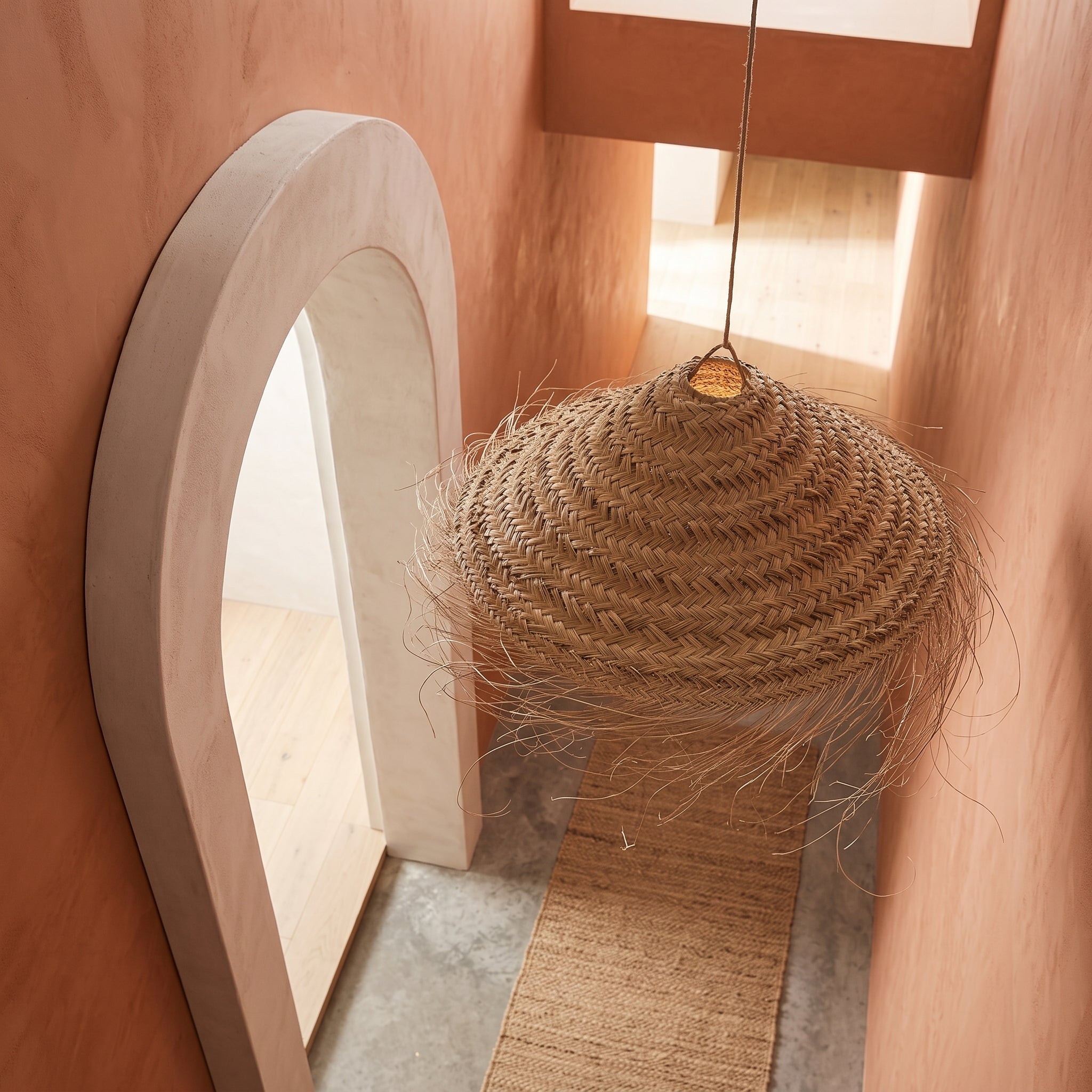Moroccan Fringed Parasol Pendant Light   