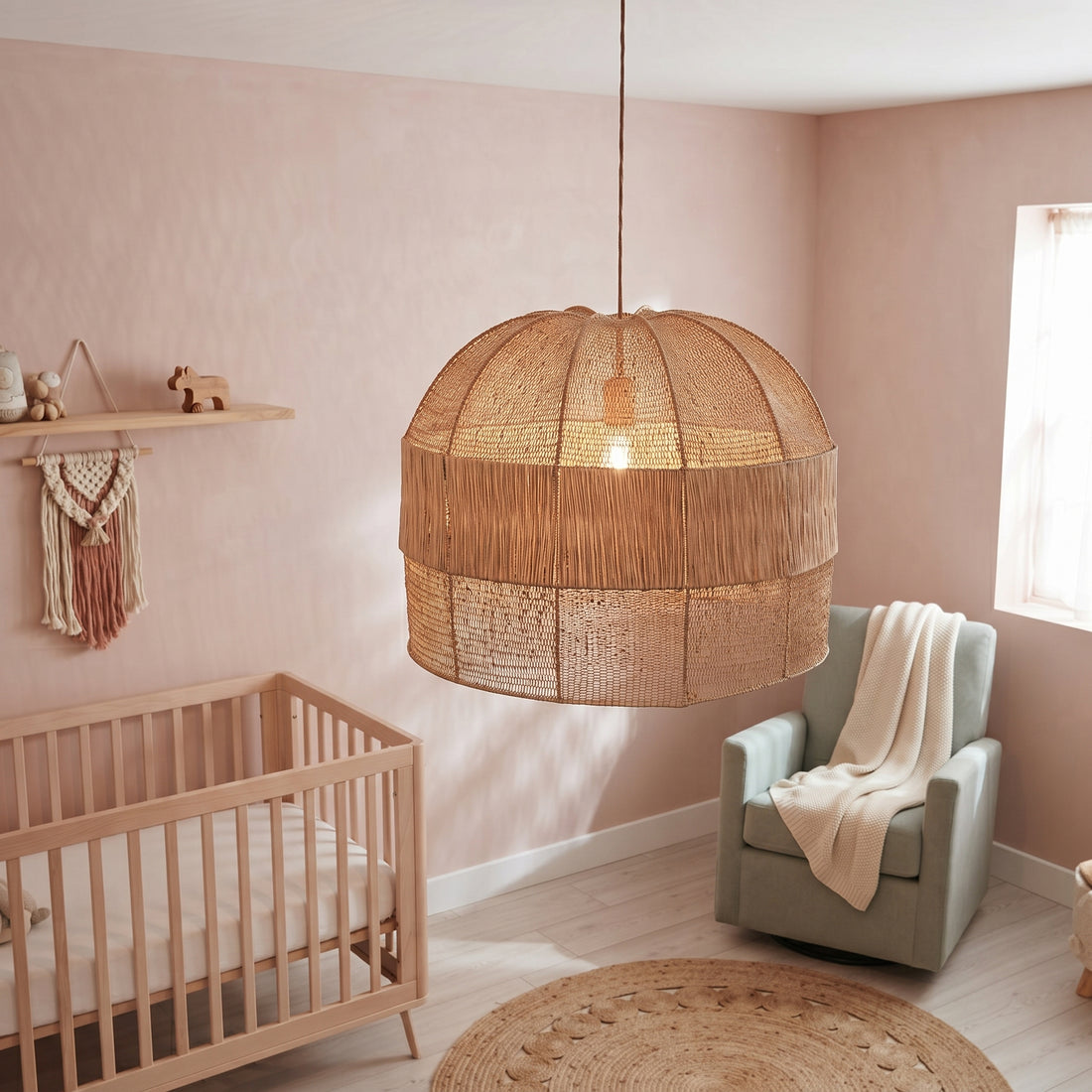 Moroccan Raffia Pendant Light   