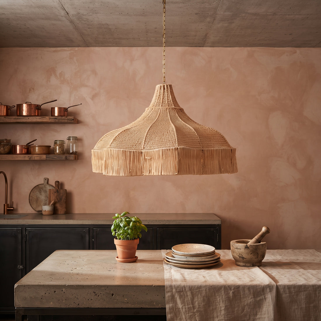 Moroccan Raffia Light