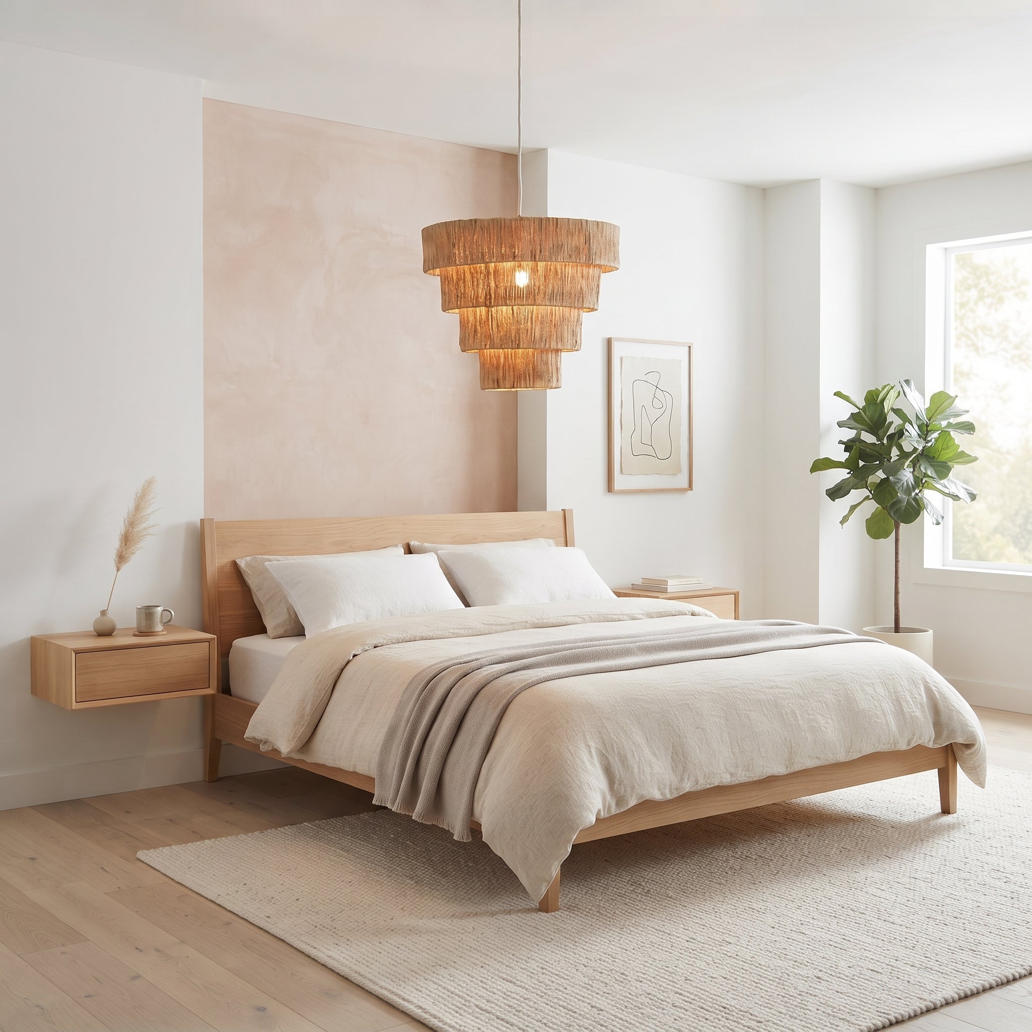 Handcrafted Moroccan Raffia Light