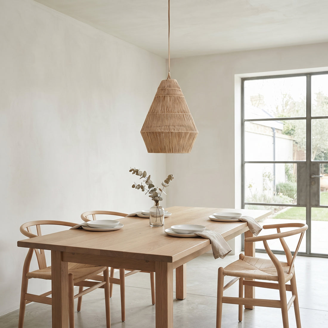 Handcrafted Moroccan Raffia Pendant Light