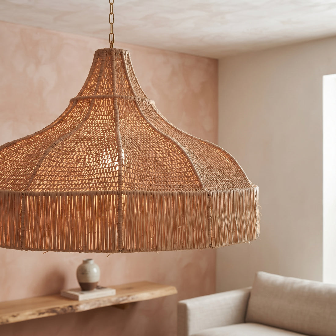 Moroccan Raffia Light