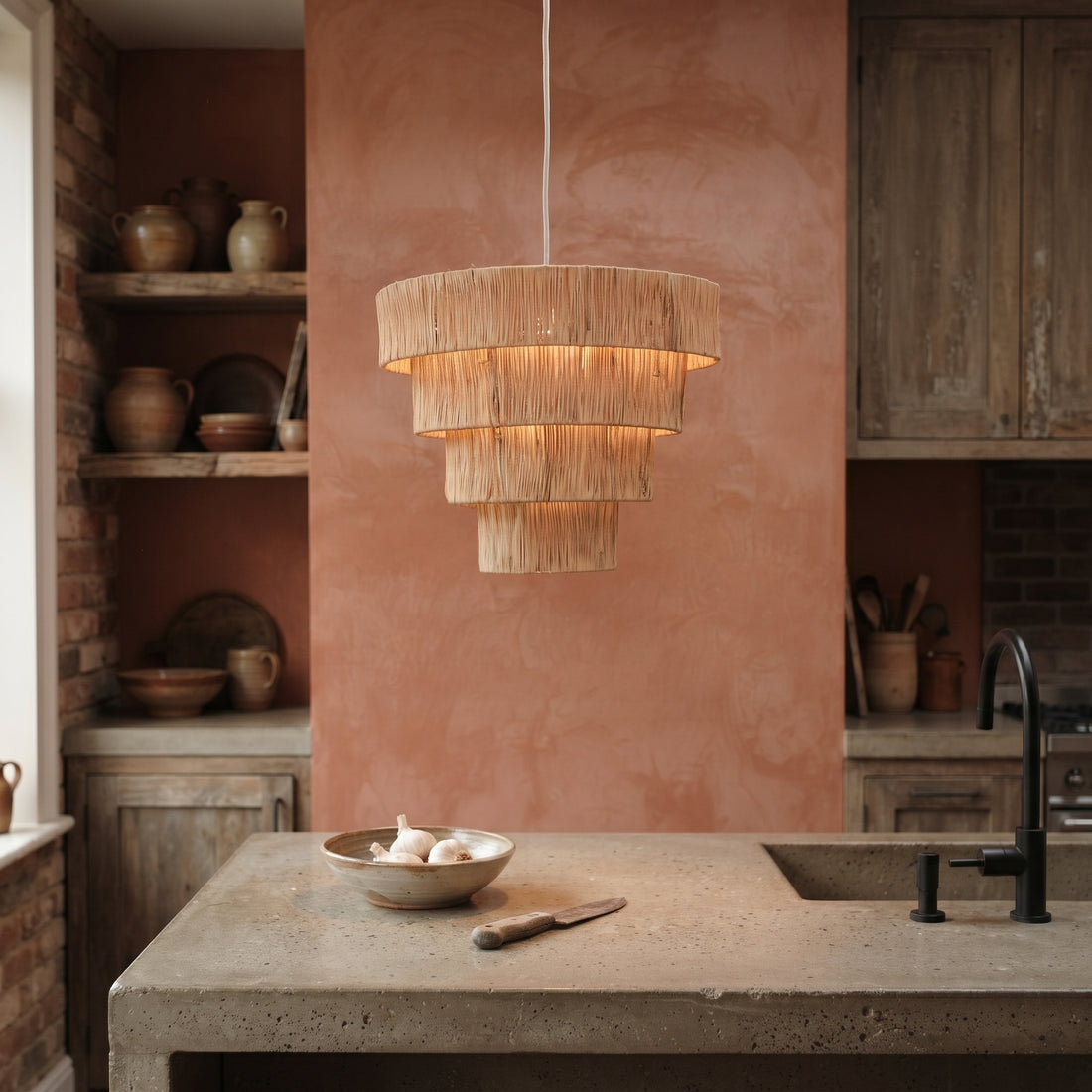  Moroccan Raffia Light