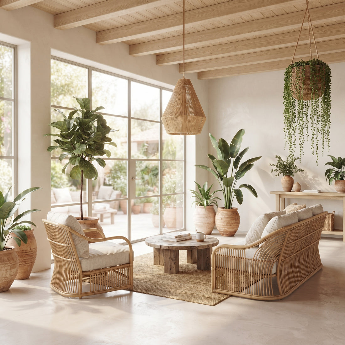  Moroccan Raffia Pendant Light