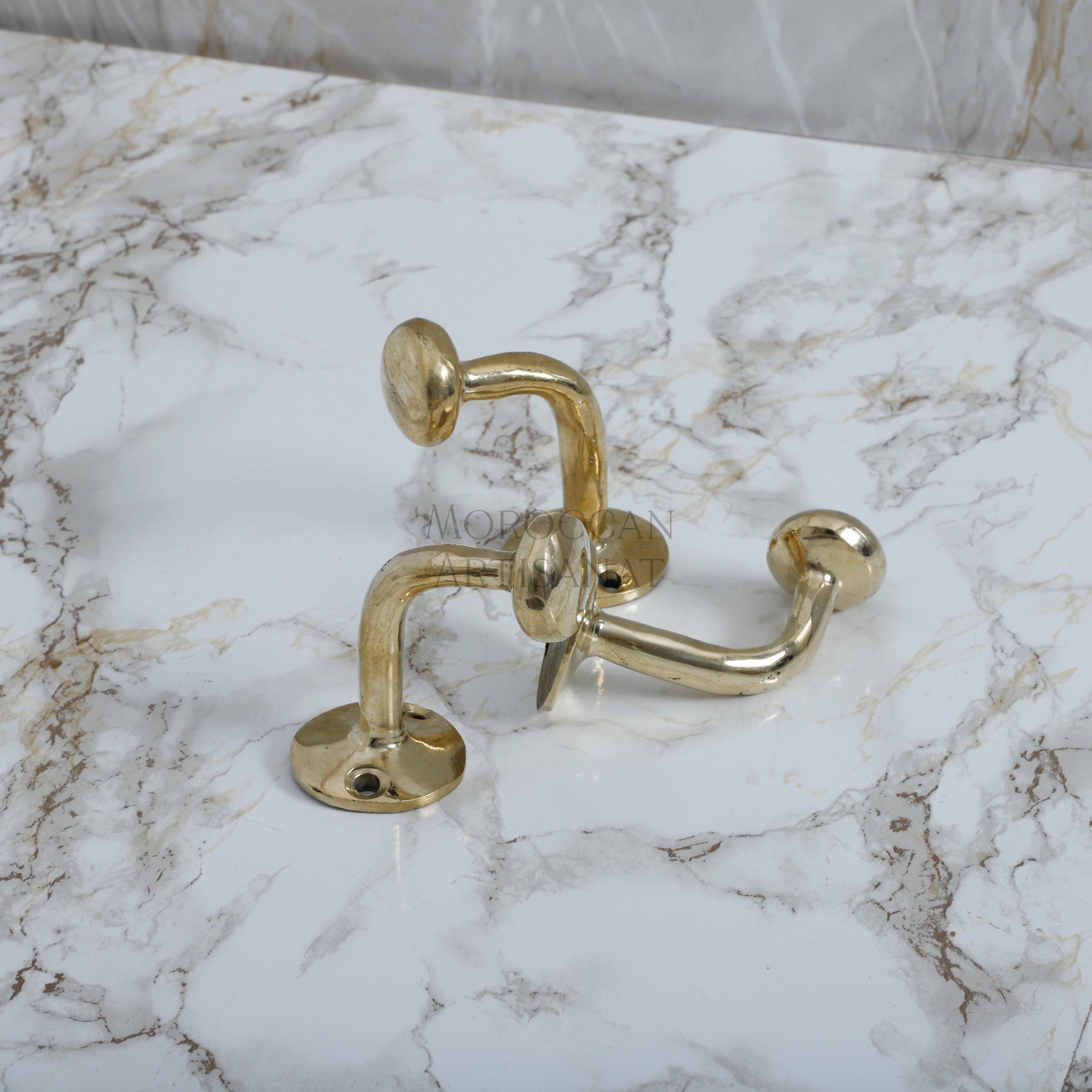 Handmade Brass Wall Hook – Unlacquered Solid Brass