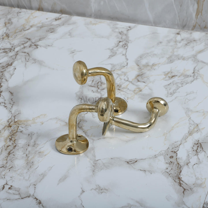 Handmade Brass Wall Hook – Unlacquered Solid Brass