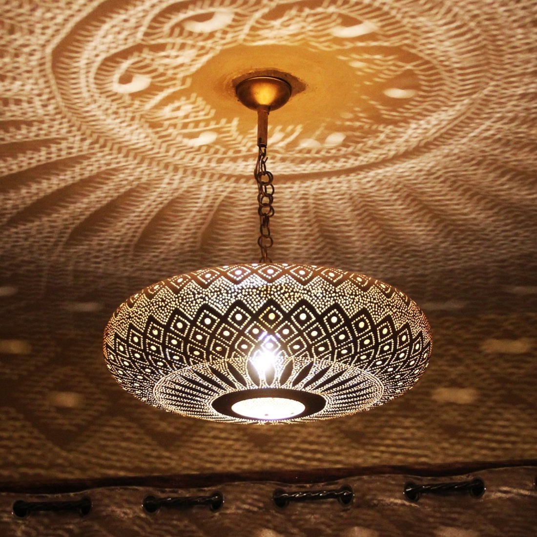 Moroccan Handmade Brass Pendant Light