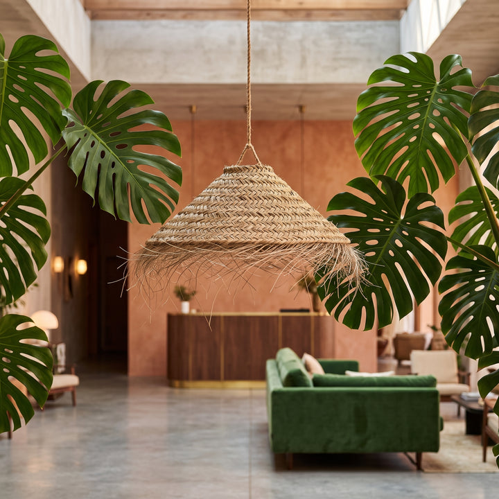 Moroccan Fringed Palm Dome Light   