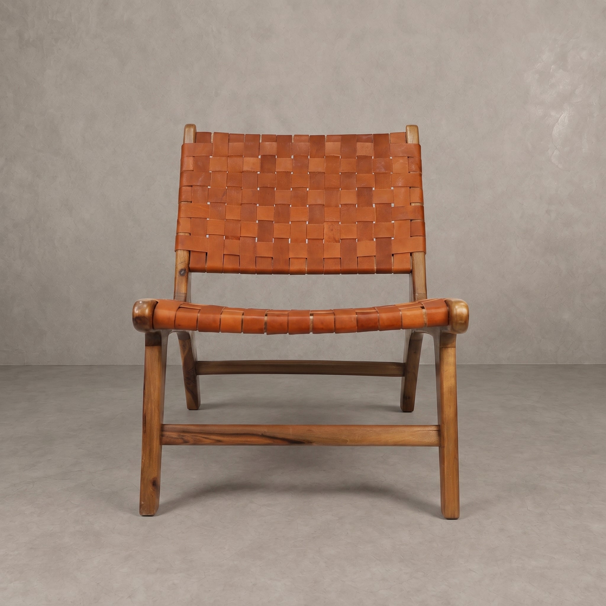 Caramel Brown Leather Chair
