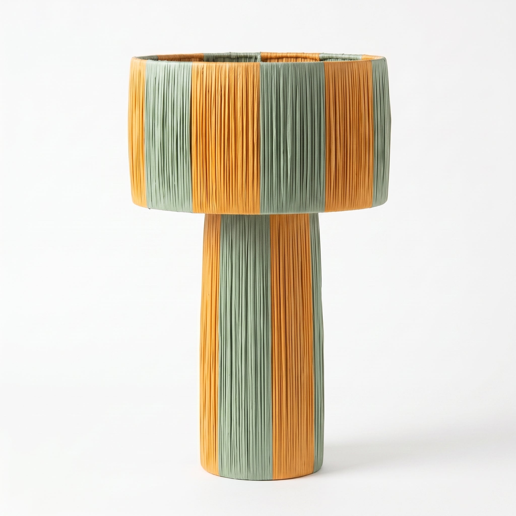 Moroccan Handwoven Raffia Table Lamp