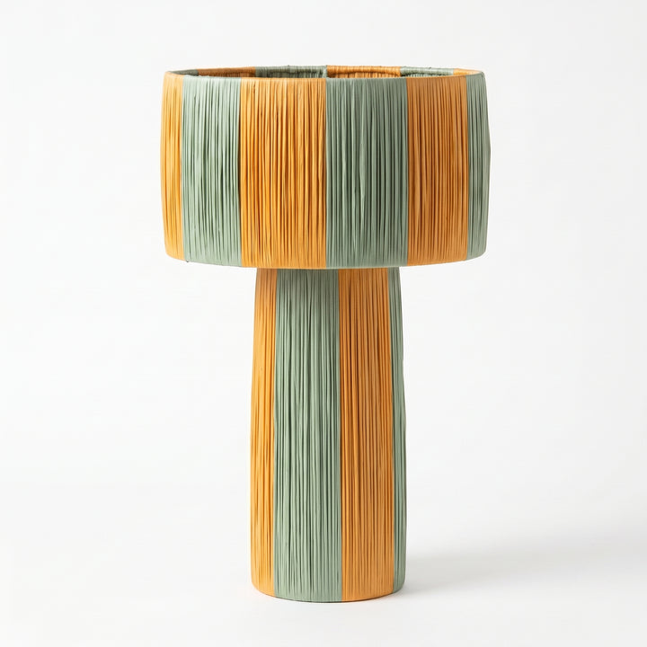 Moroccan Handwoven Raffia Table Lamp