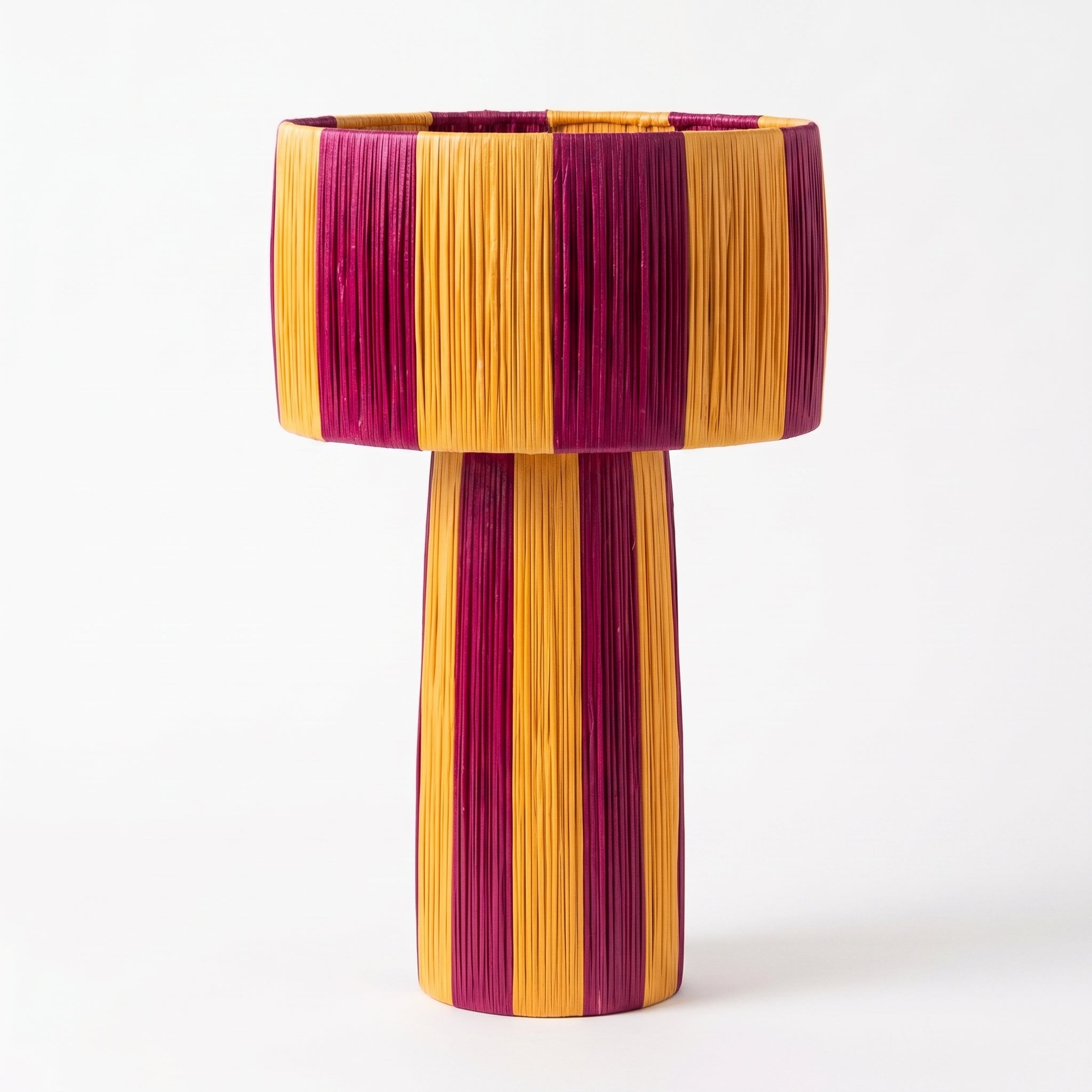 Handwoven Raffia Table Lamp