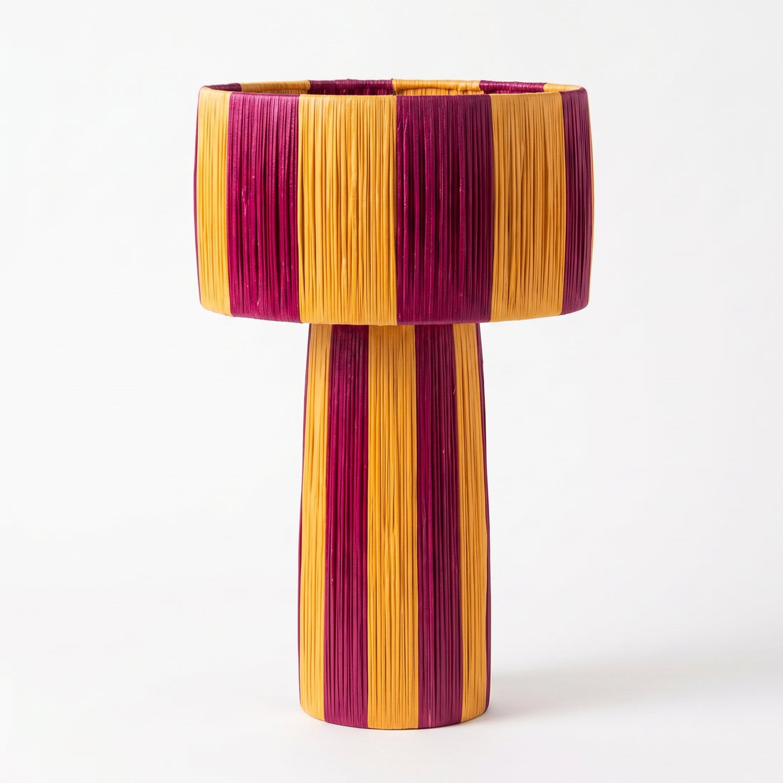 Handwoven Raffia Table Lamp