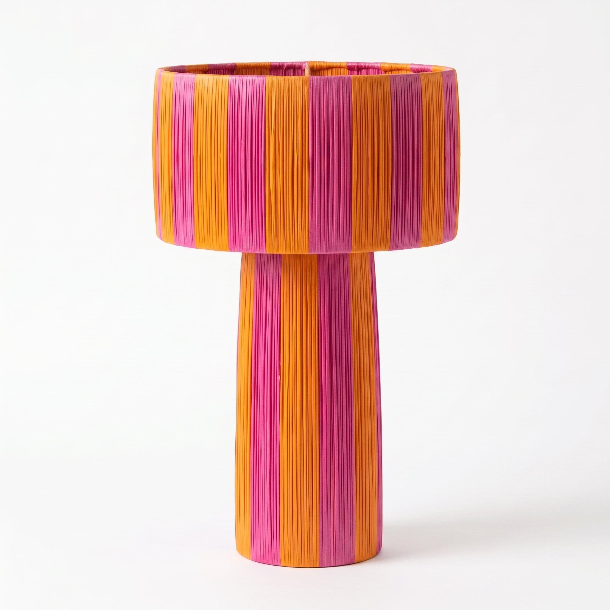  Moroccan Striped Raffia Table Lamp