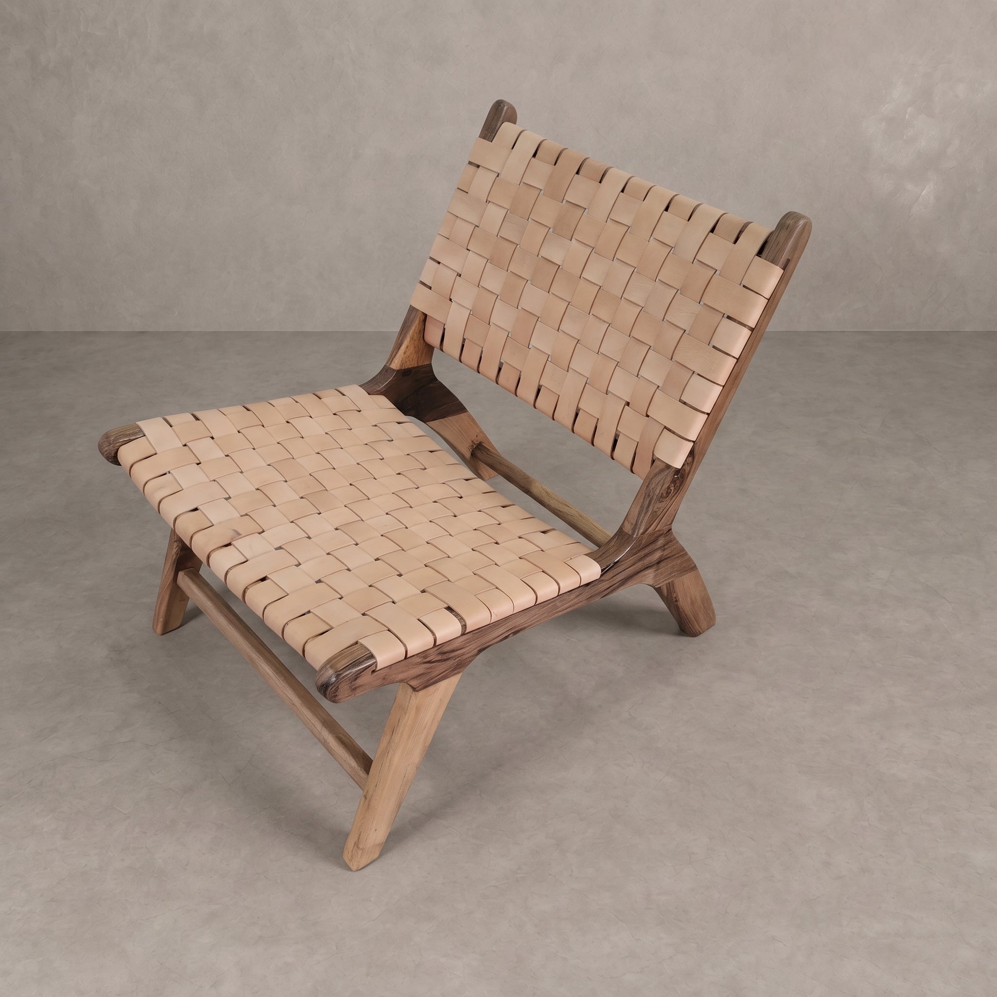 Handcrafted Moroccan Natural Leather Chair   