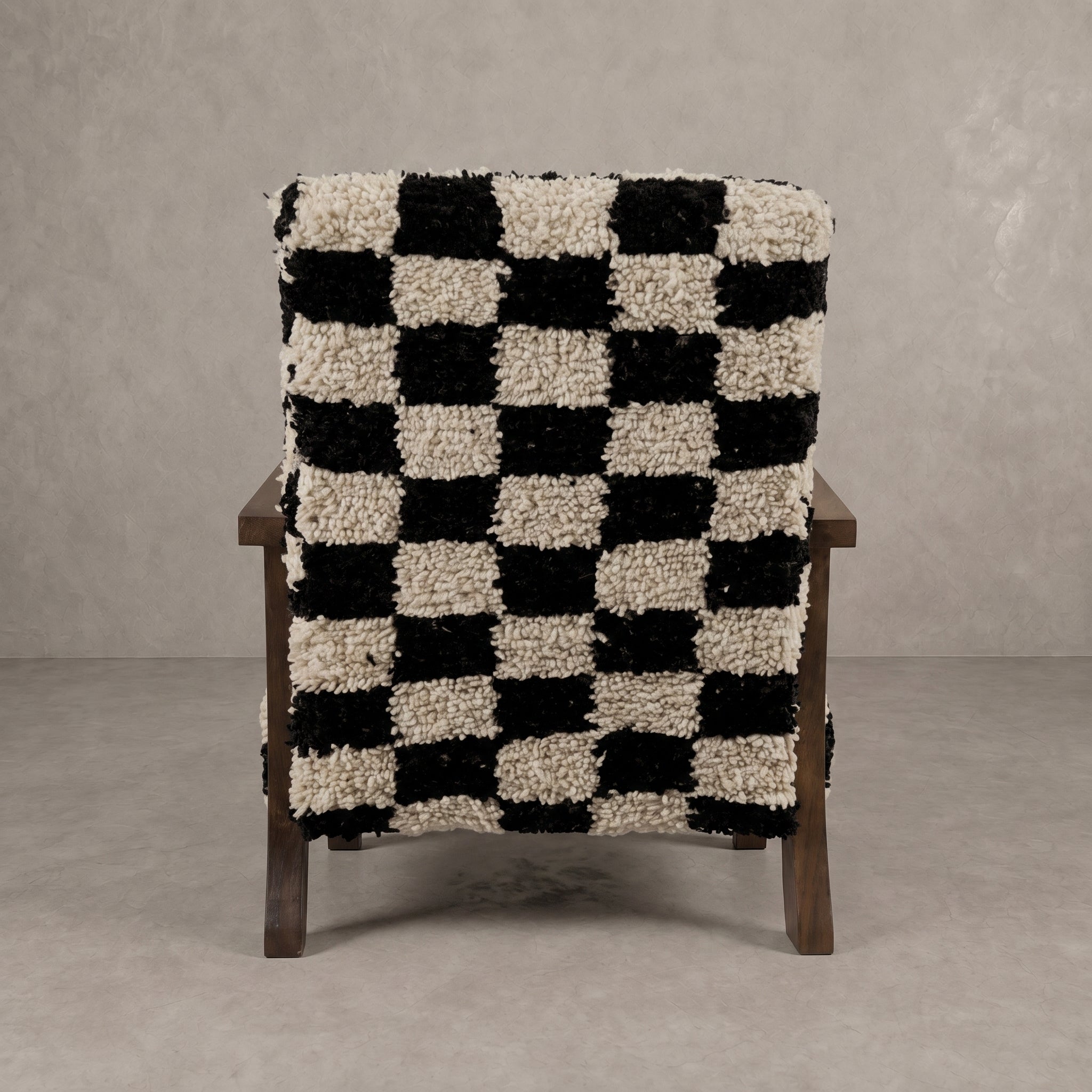  Black White Checkerboard Armchair