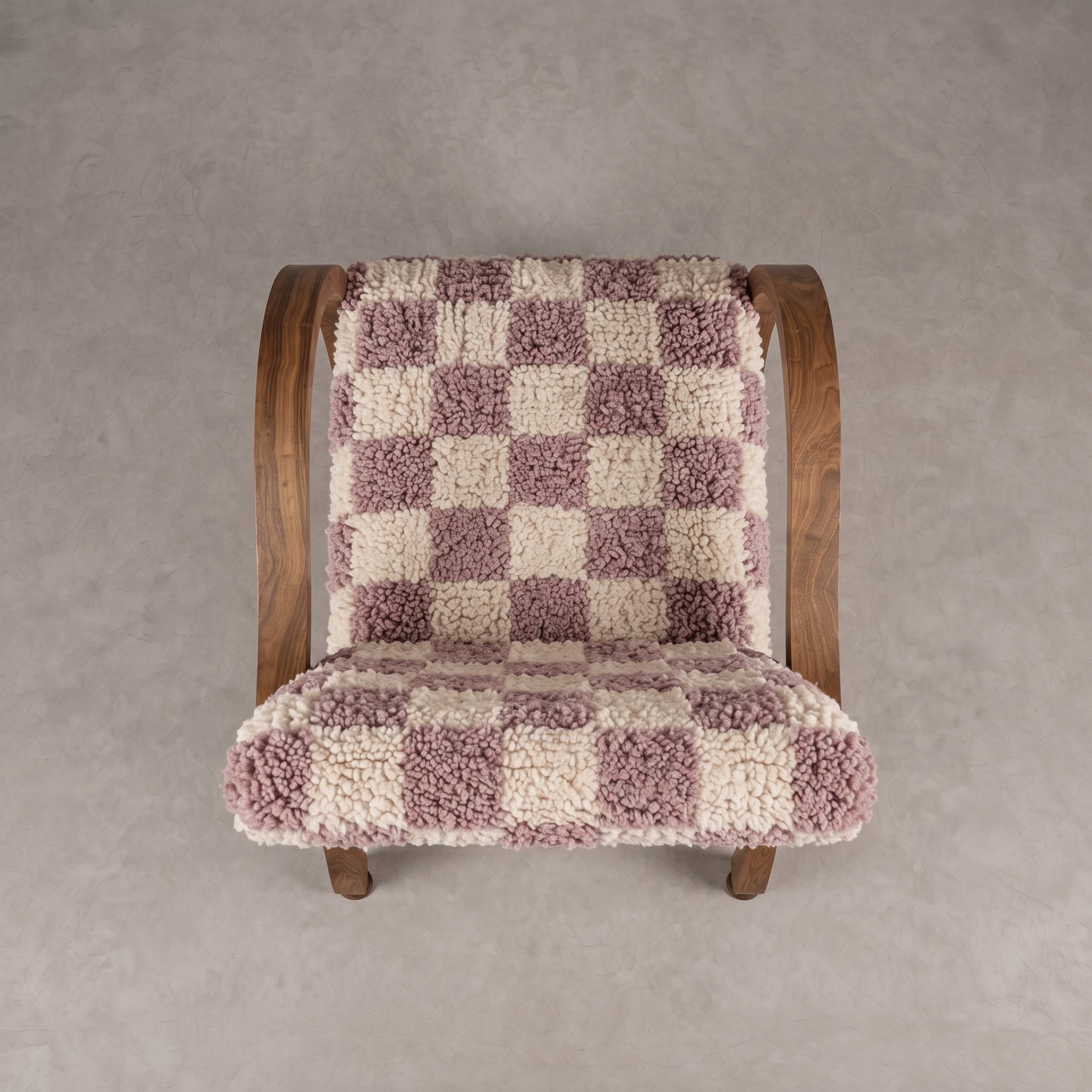 Moroccan Purple Checkerboard Armchair