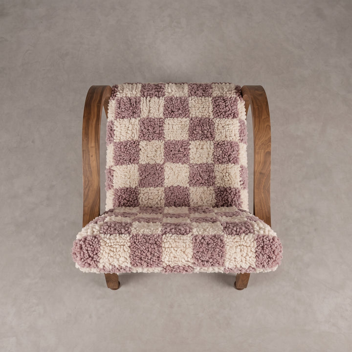 Moroccan Purple Checkerboard Armchair