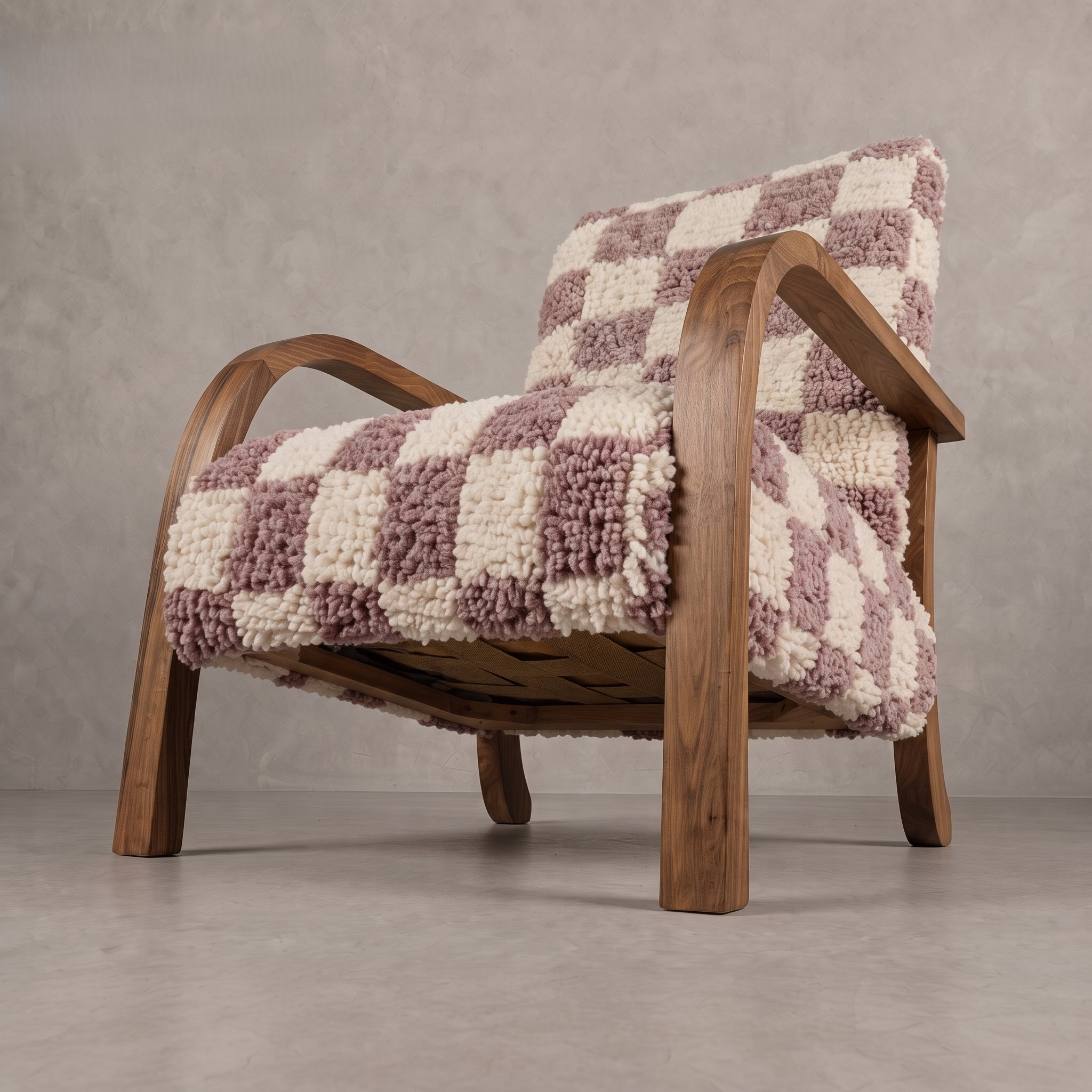  Purple Checkerboard Armchair