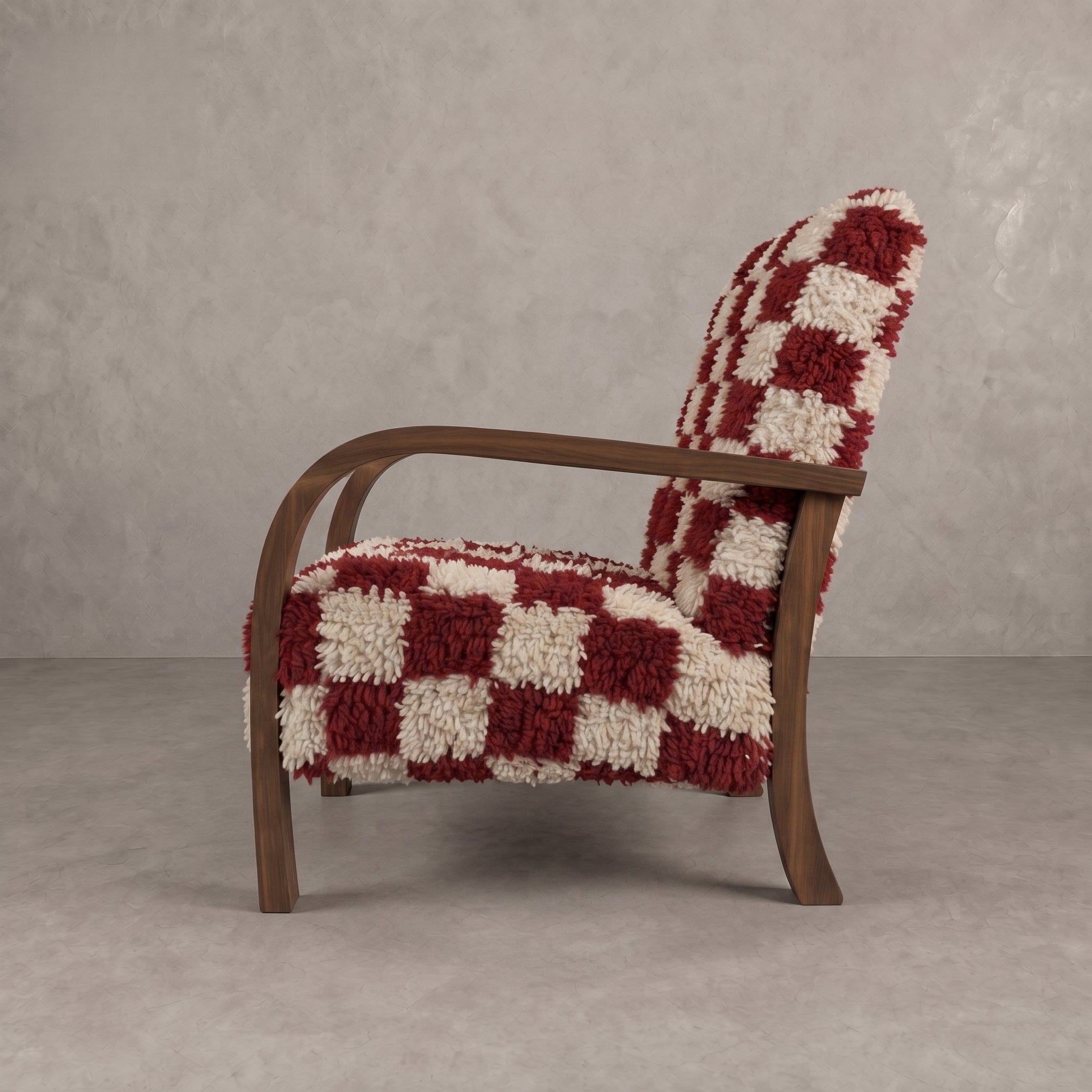 Handcrafted Moroccan Red Armchair