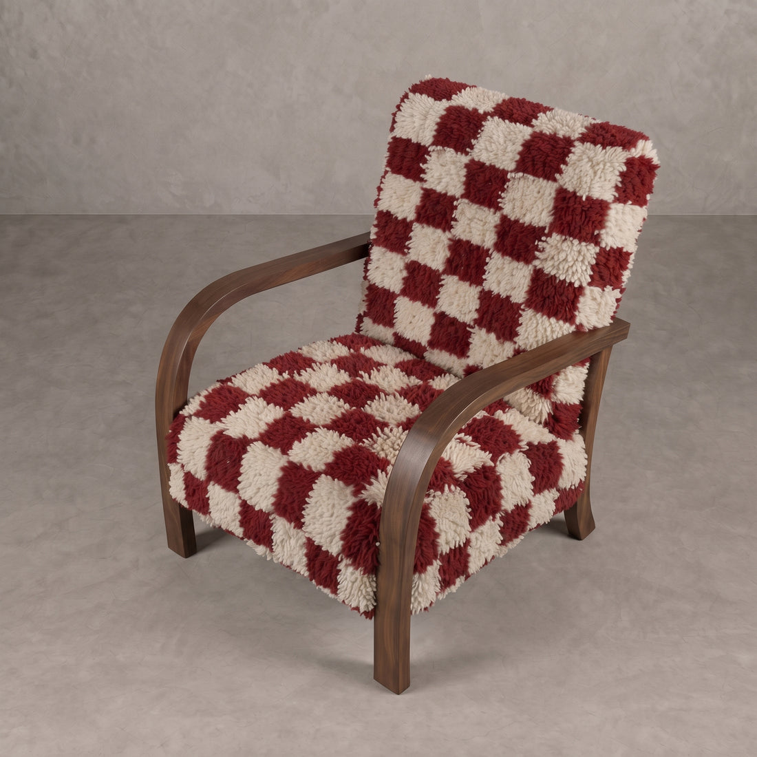 Handcrafted Moroccan Red Armchair