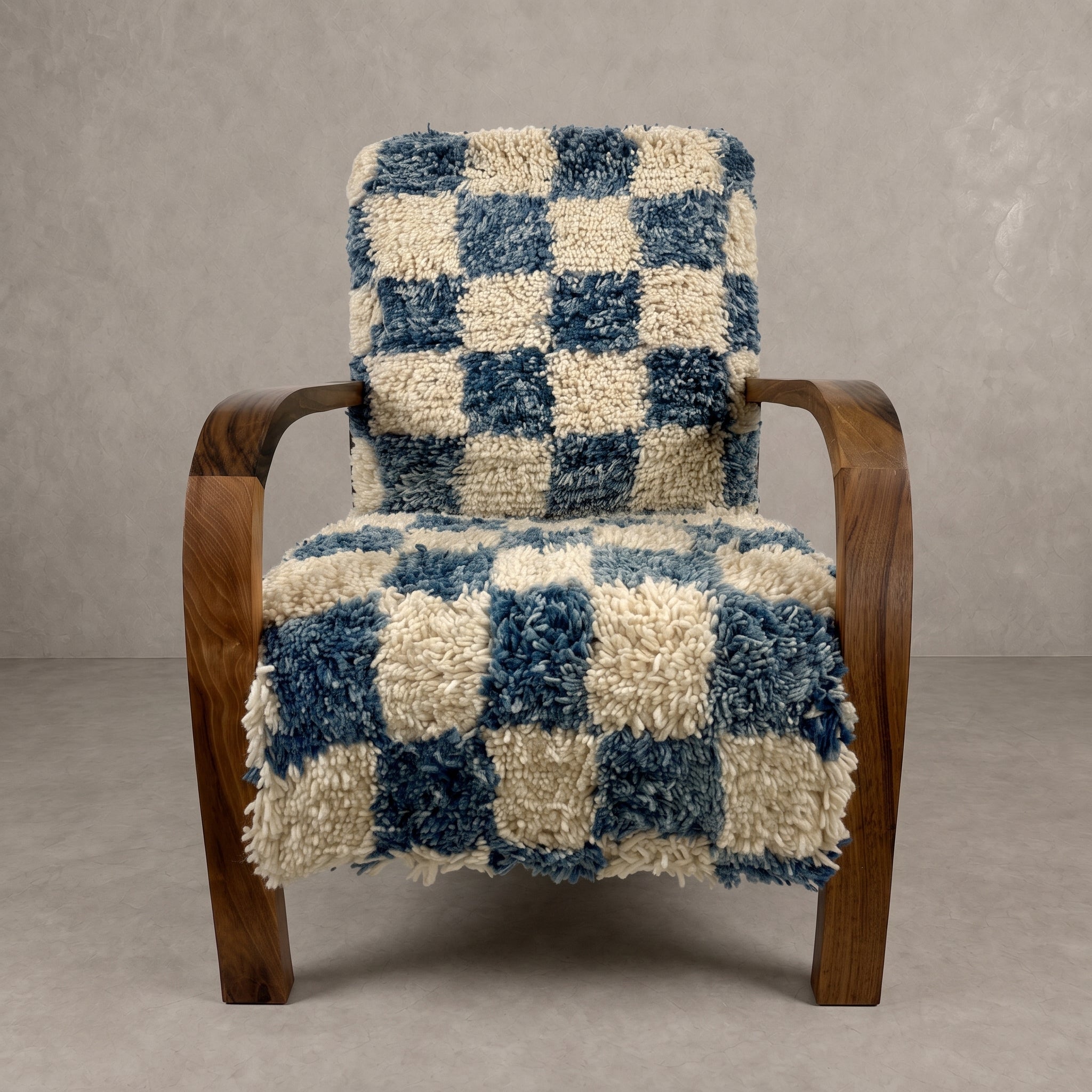 Checkerboard Wool Armchair