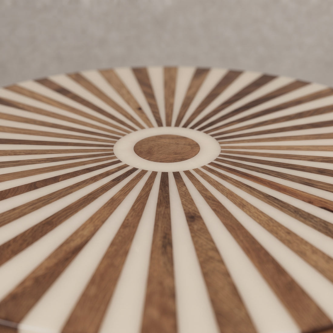  Walnut & Resin Pedestal Table