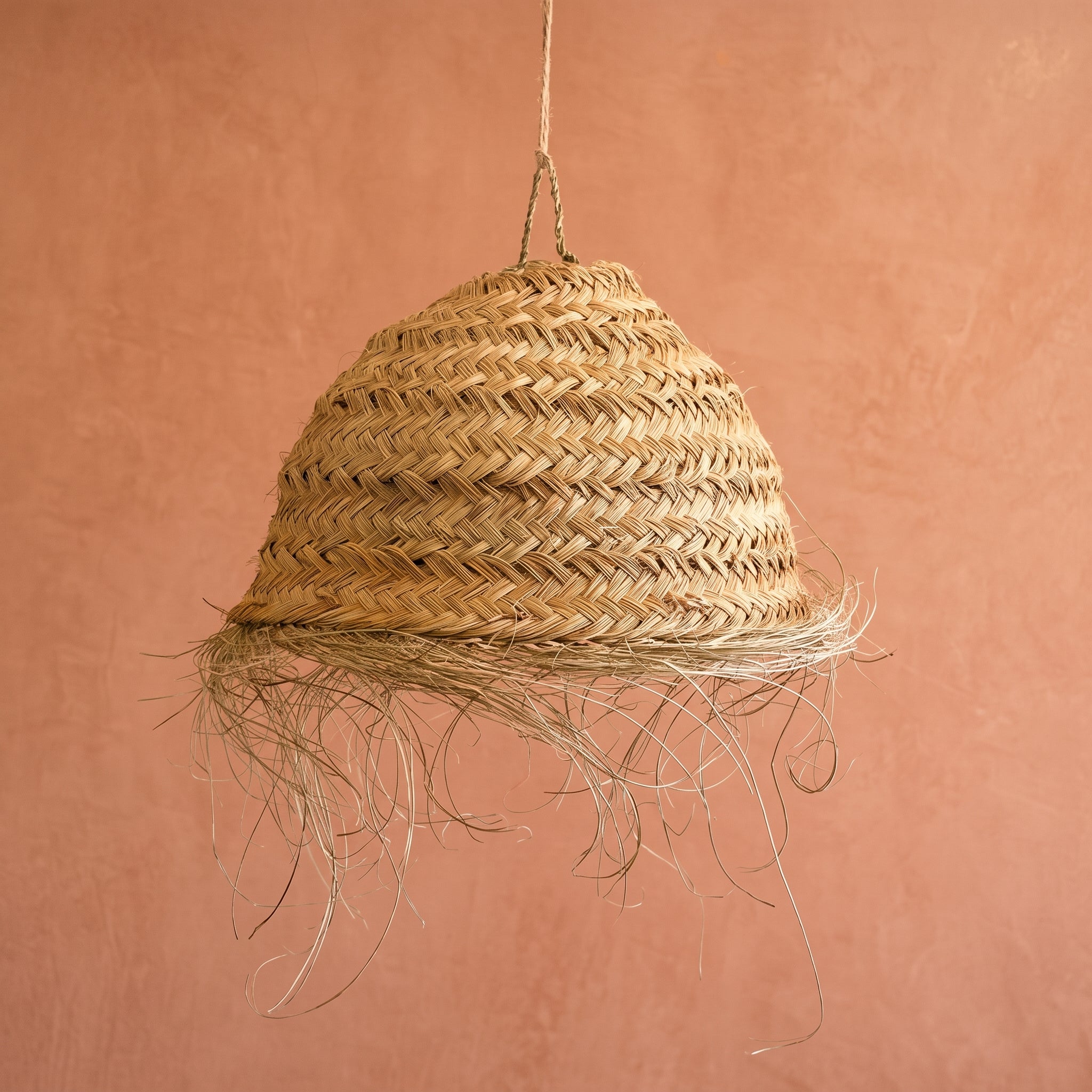 Handcrafted Moroccan Fringed Palm Bell Light