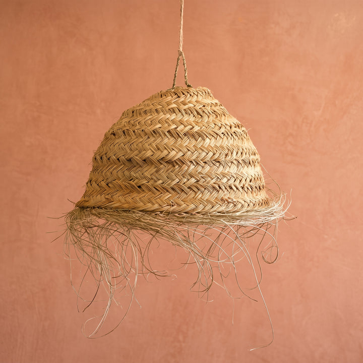 Handcrafted Moroccan Fringed Palm Bell Light
