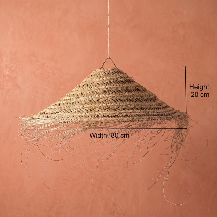 Handcrafted Moroccan Fringed Parasol Pendant Light   