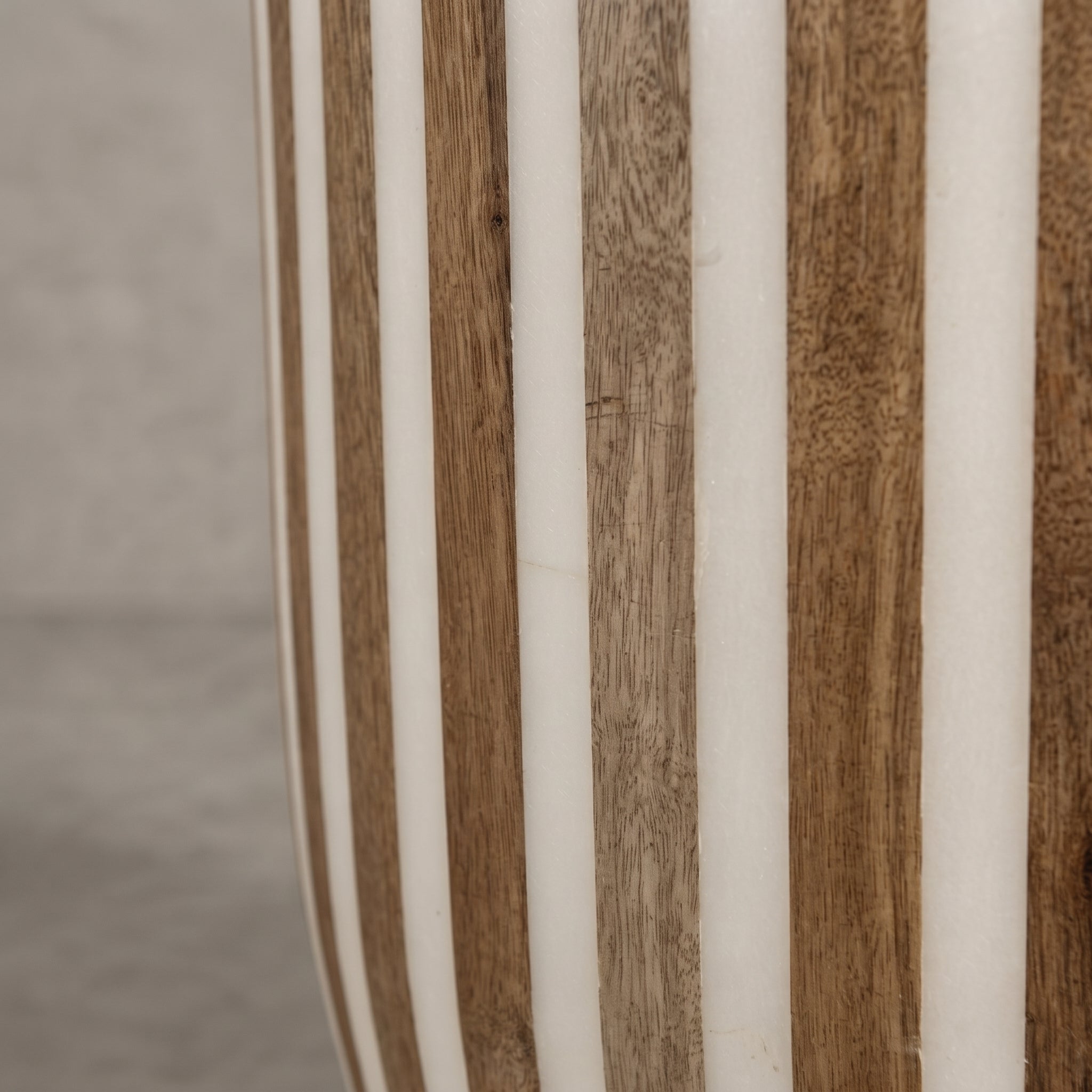Handcrafted Moroccan Walnut & Resin Side Table