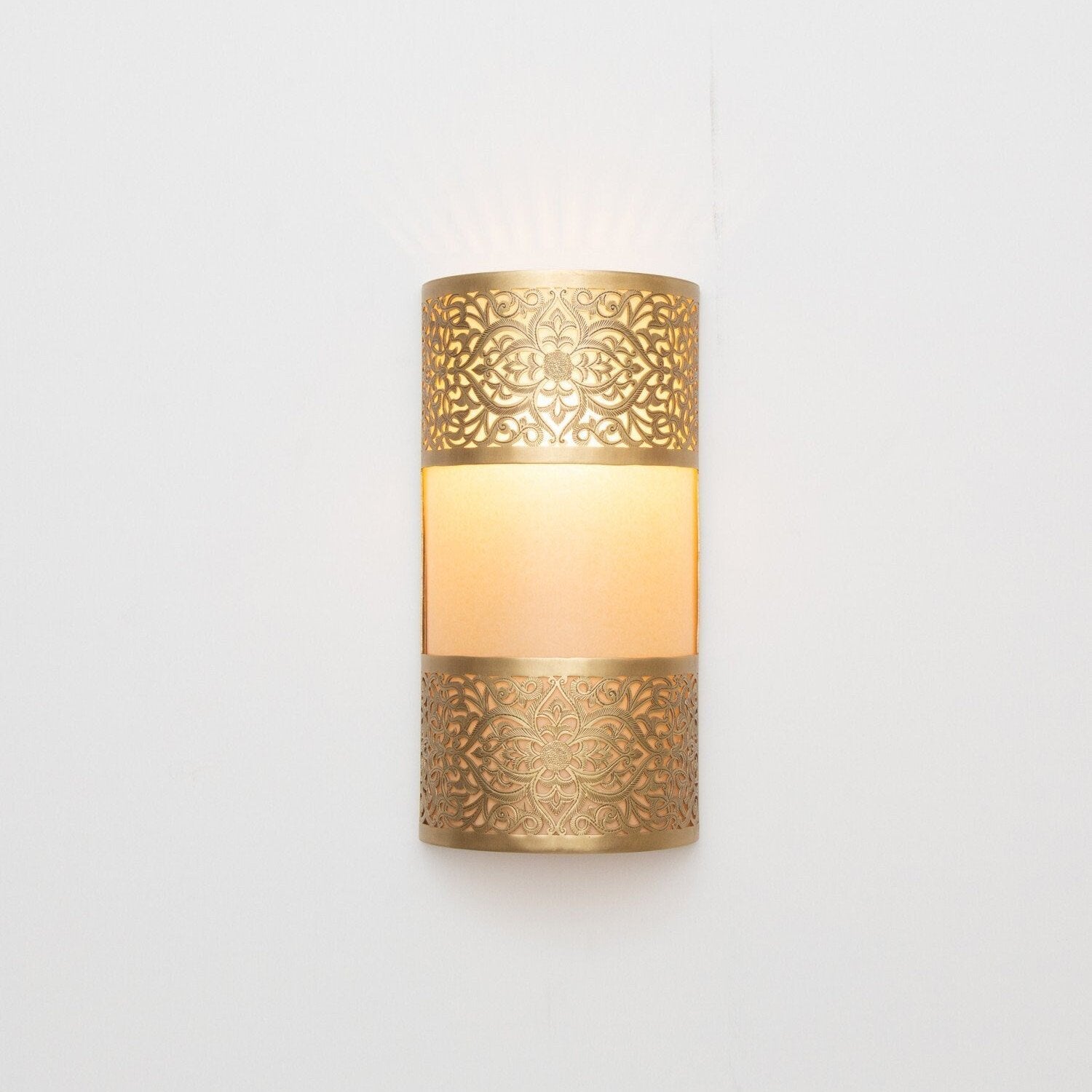 Handmade Moroccan Brass Wall Lamp