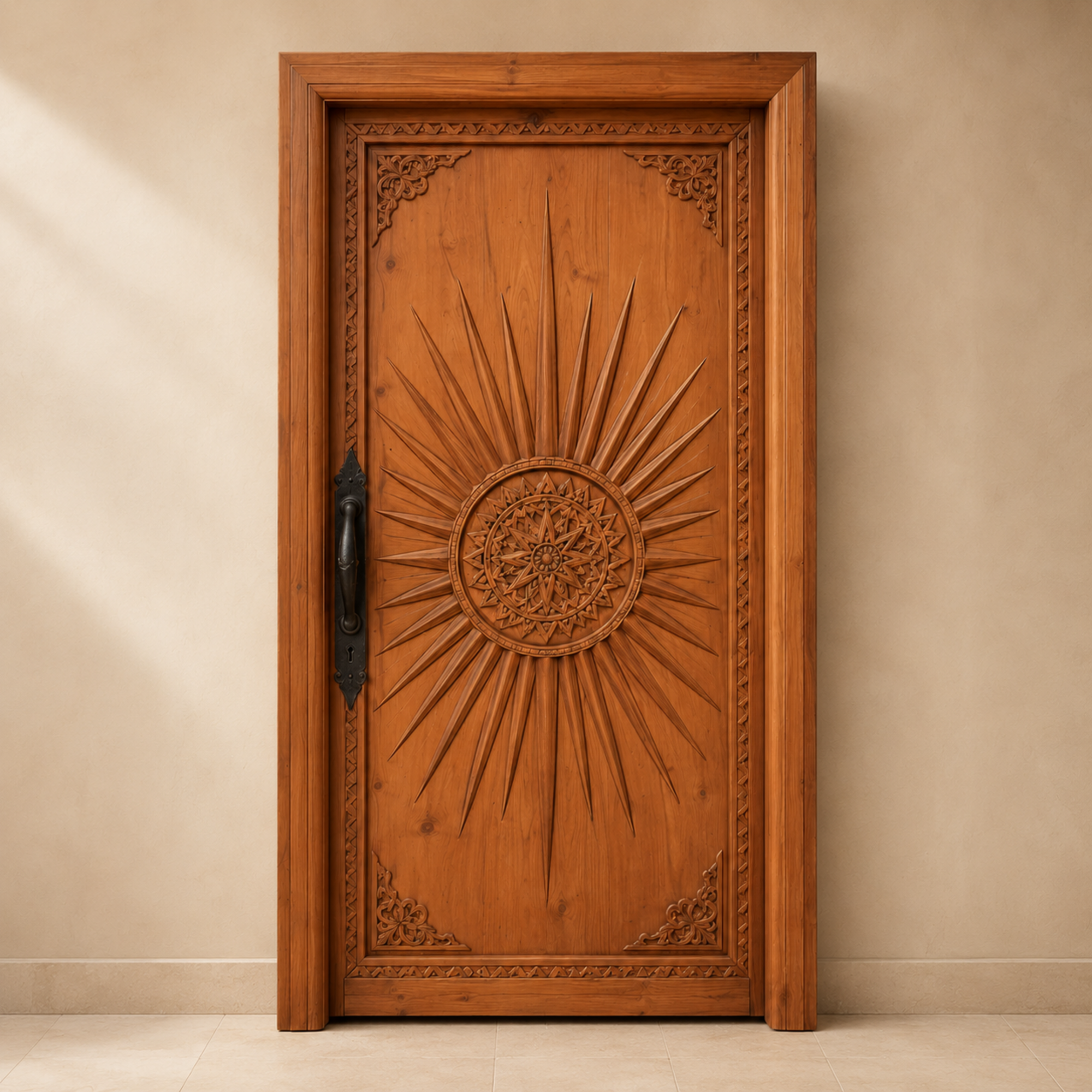 Hand Carved Moroccan Door