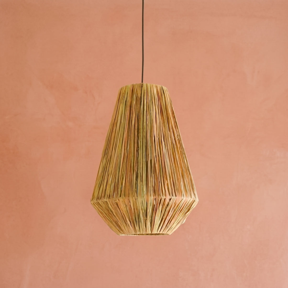 Handcrafted Moroccan Natural Raffia Pendant Light