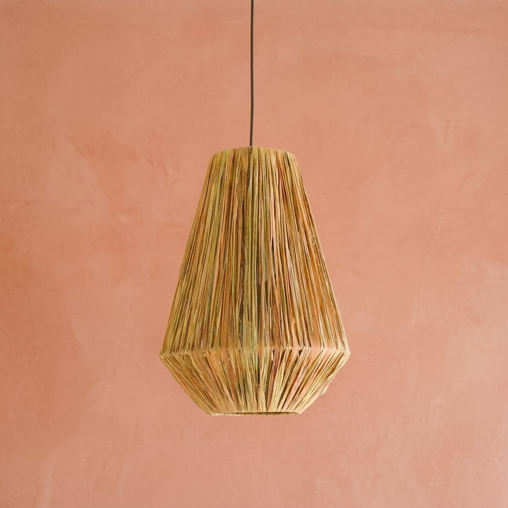 Handcrafted Moroccan Natural Raffia Pendant Light