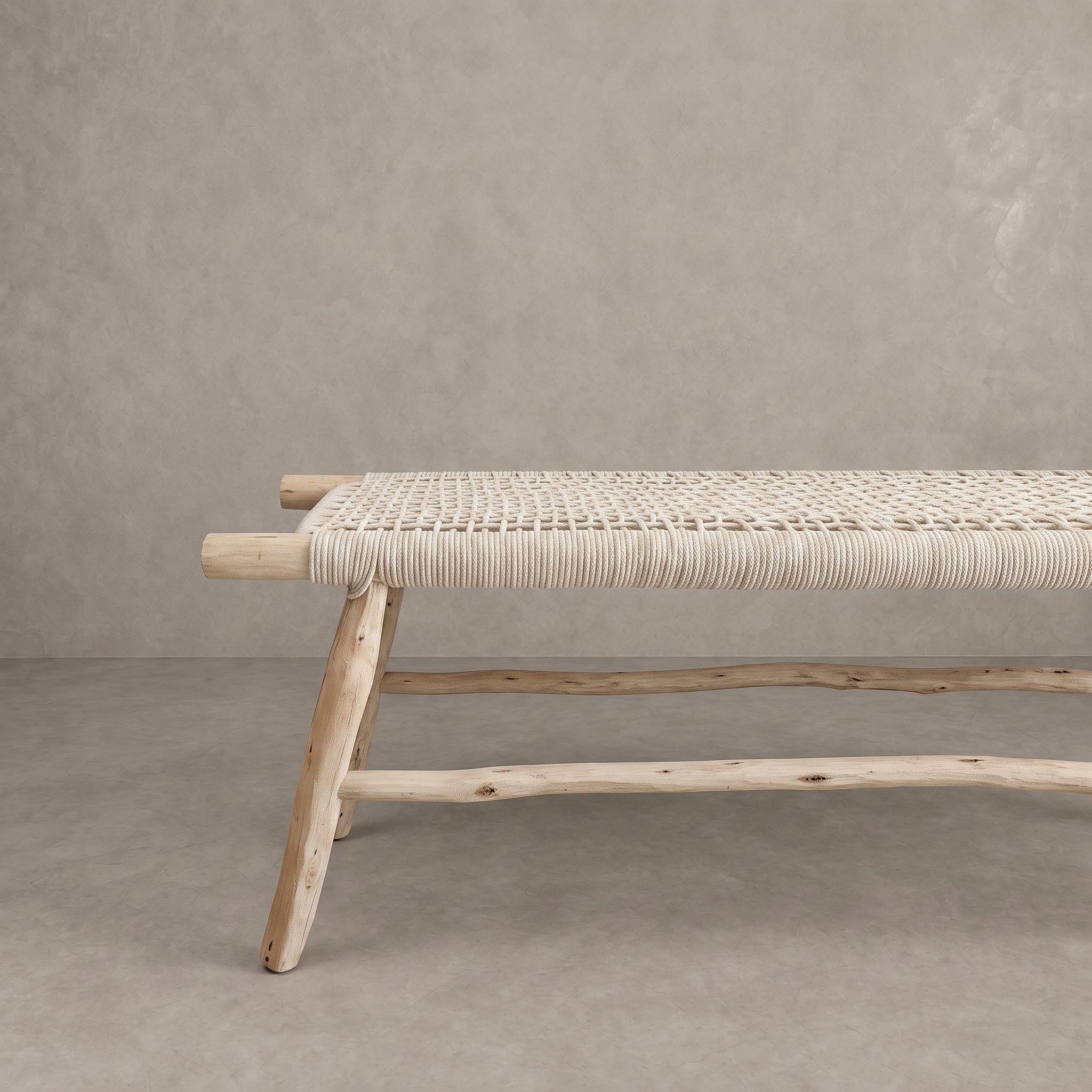 Moroccan Cream Cord Bench