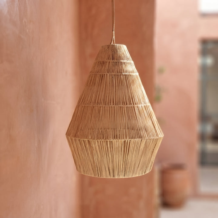 Handcrafted Moroccan Natural Raffia Pendant Light