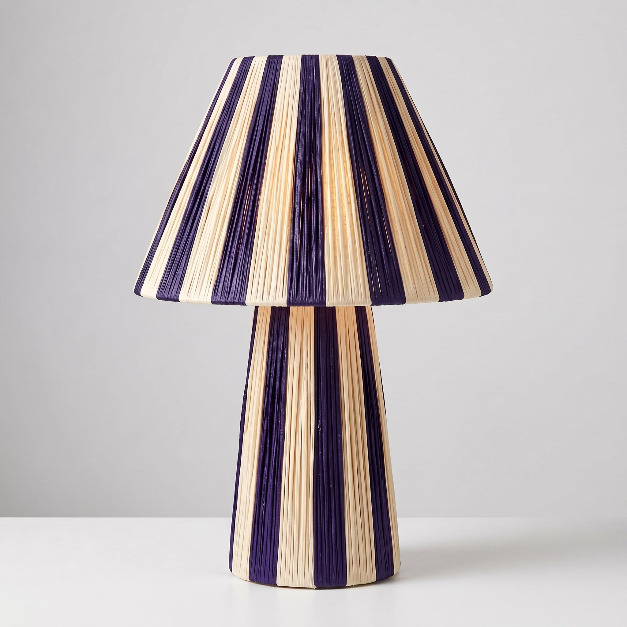 Moroccan Handwoven Raffia Table Lamp