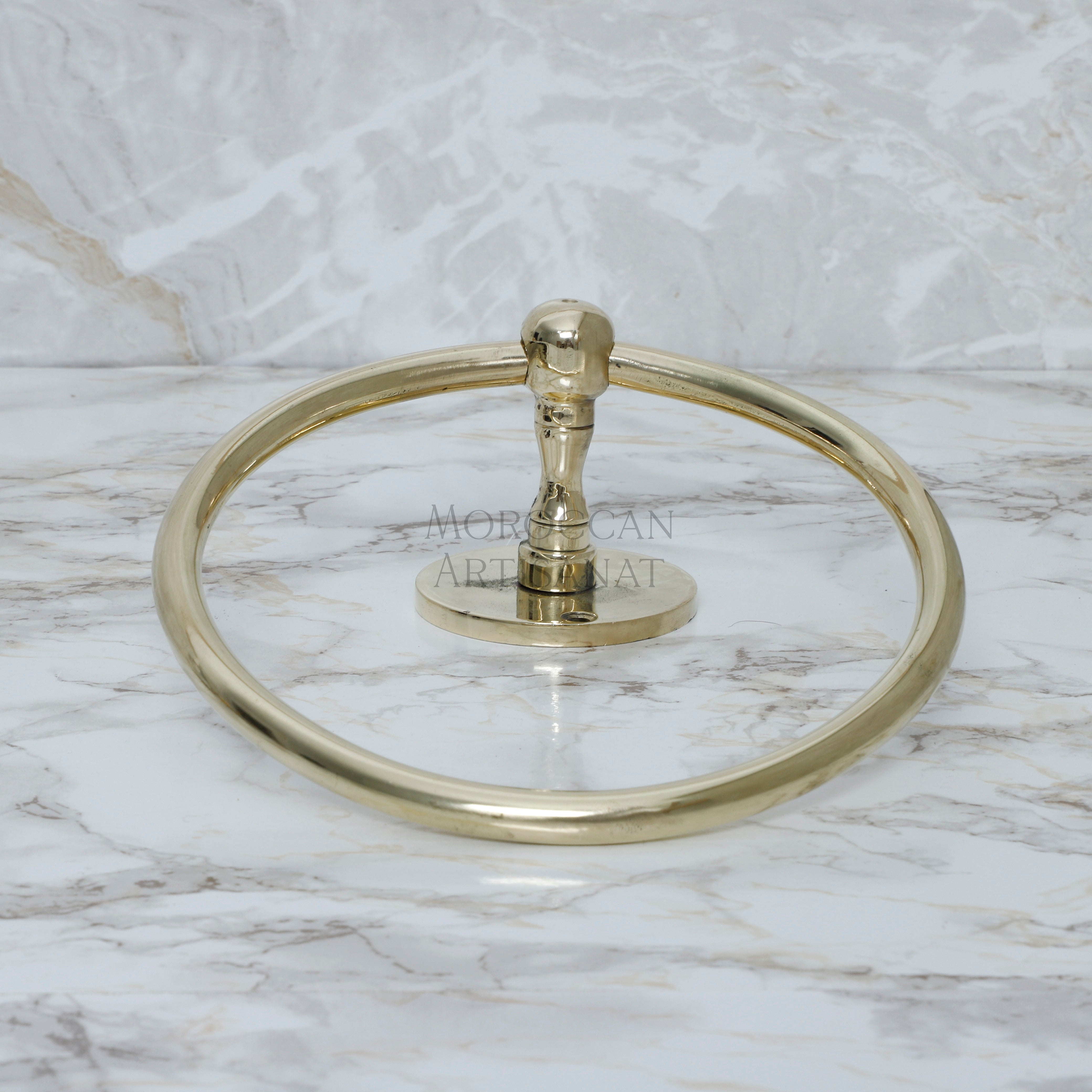Handmade Brass Towel Ring – Moroccan Wall-Mounted Holder

