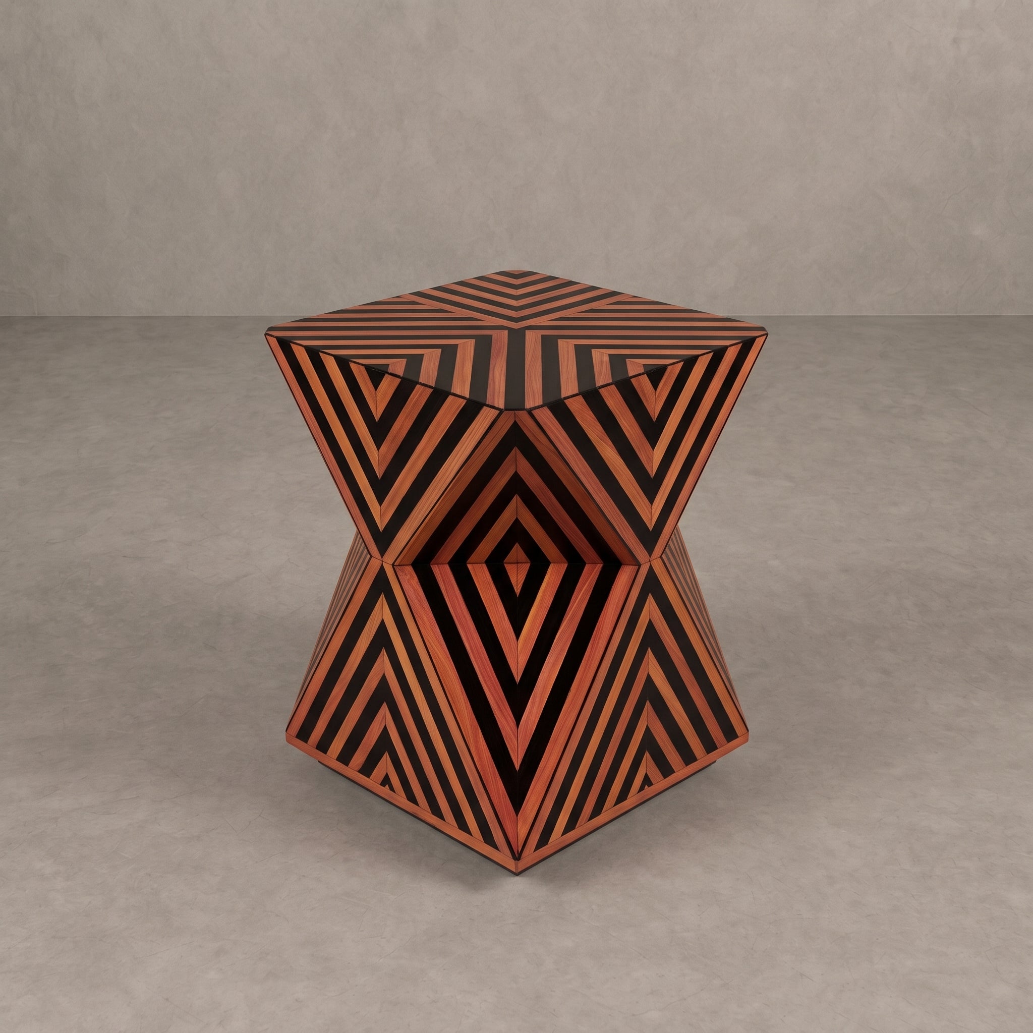 Moroccan Cedar & Black Resin Table